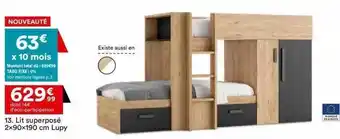 BUT Lit superposé 2 x 90 x 190 cm lupy offre