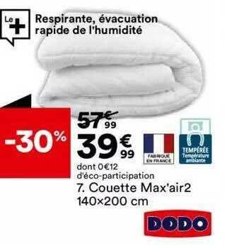 BUT Couette max'air 2 140 x 200 cm dodo offre