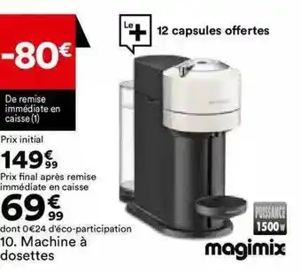 BUT Machine à dosettes magimix offre