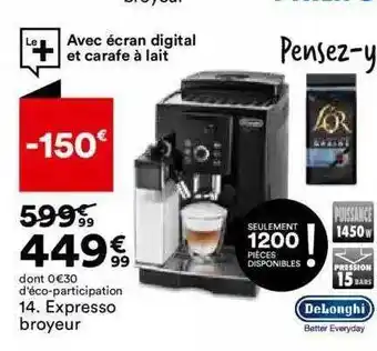 BUT Expresso broyeur dëlonghi offre