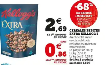 Super U CEREALES PEPITES EXTRA offre
