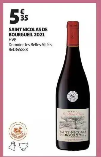 Auchan Saint nicolas de bourgueil 2021 hve domaine les belles allées offre