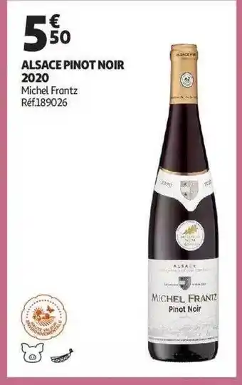 Auchan Alsace pinot noir 2020 michel frantz offre
