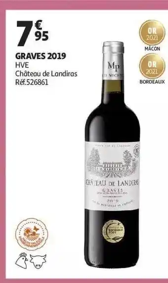 Auchan Graves 2019 hve château de landiras offre