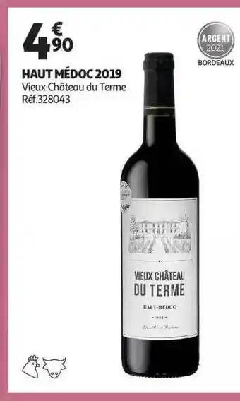 Auchan Haut médoc 2019 vieux château du terme offre