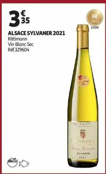 Auchan Alsace sylvaner 2021 rittimann vin blanc sec offre