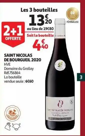 Auchan Saint nicolas de bourgueil 2020 hve domaine du grollay offre