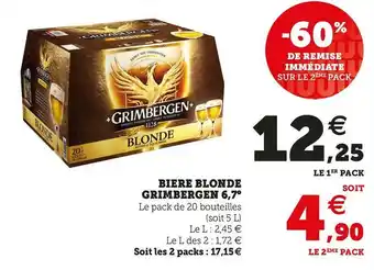 Super U BIERE BLONDE 6,7° offre