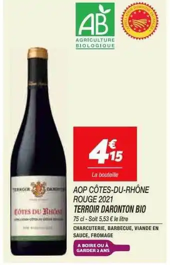 Netto Terroir daronton bio offre