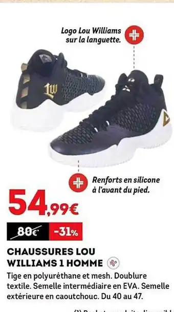 Sport 2000 Chaussures lou williams 1 homme offre