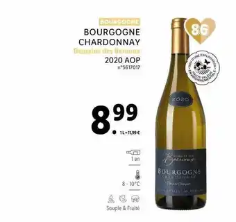 Lidl Bourgogne chardonnay domaine des bernoux 2020 aop offre