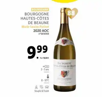 Lidl Bourgogne hautes-côtes de beaune marie-louise parisot 2020 aoc offre