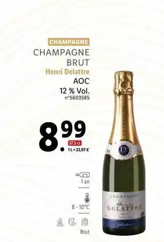 Lidl Champagne brut henri delattre aoc 12% vol. offre