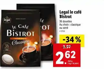 Lidl Légal le café bistrot offre