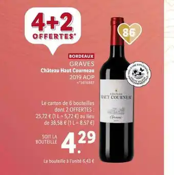 Lidl Graves château haut courneau 2019 aop offre