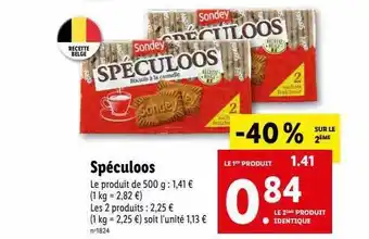 Lidl Spéculoos sondey offre