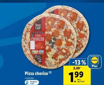 Lidl Pizza chorizo offre