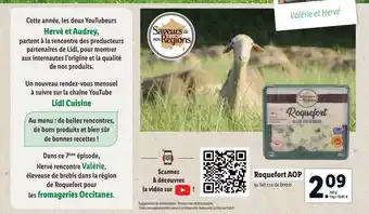 Lidl Roquefort aop offre
