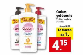 Lidl Cadum gel douche offre