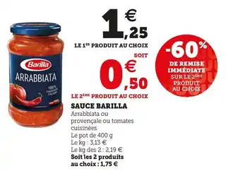 Super U SAUCE offre