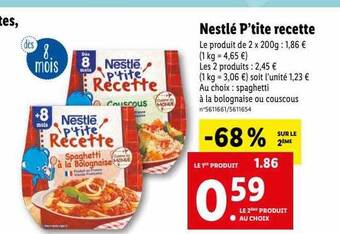 Lidl Nestlé p'tite recette offre