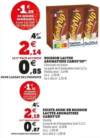 Super U BOISSON LACTEE AROMATISEE offre