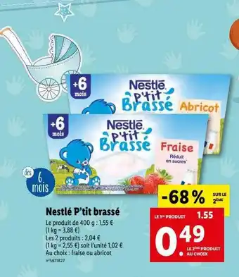 Lidl Nestlé p'tit brassé offre