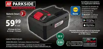 Lidl Batterie smart parkside offre