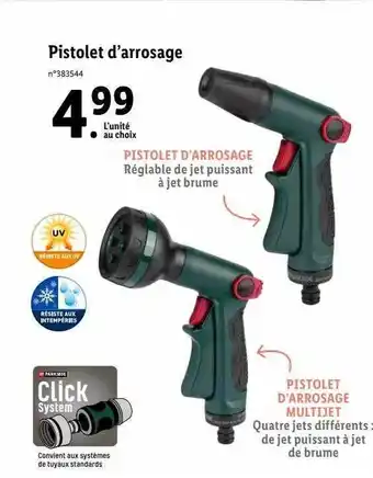 Lidl Pistolet d'arrosage parkside offre