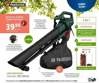 Lidl Aspirateur, souffleur, broyeur parkside offre