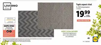 Lidl Tapis aspect sisal livarno home offre