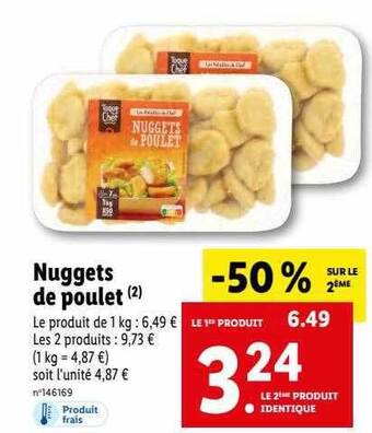 Lidl Nuggets de poulet offre
