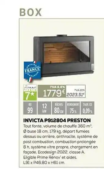 Copra Invicta p912804 preston offre