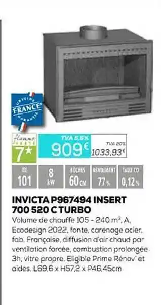 Copra Invicta p967494 insert 700 520 c turbo offre