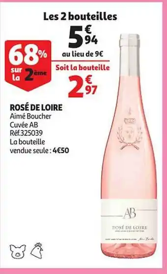 Auchan Rosé de loire aimé boucher offre