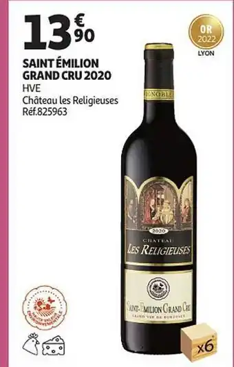 Auchan Saint émilion grand cru 2020 offre