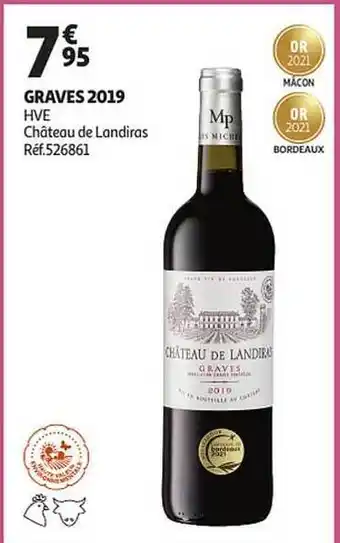 Auchan Graves 2019 château de landiras offre