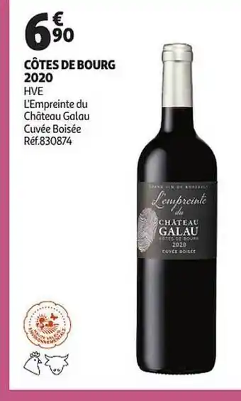 Auchan Côtes de bourg 2020 l'empreinte du château galau offre