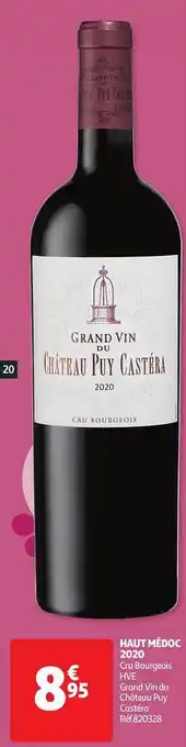 Auchan Haut médoc 2020 cru bourgeois offre