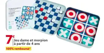 Gifi Jeu Dame et Morpion à Partir de 4 Ans offre