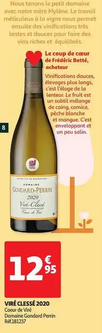Auchan Viré cléssé 2020 cœur de viré domaine gondard perrin offre