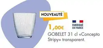 E.Leclerc Gobelet 31 cl «concepto stripy» transparent offre