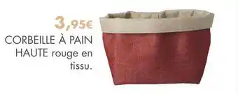E.Leclerc Corbeille à pain haute rouge en tissu offre