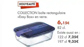 E.Leclerc Collection boîte rectangulaire «easy box» en verre offre