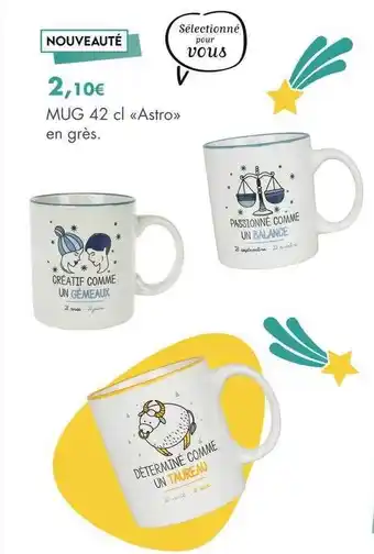 E.Leclerc Mug 42 cl «astro» en grès offre