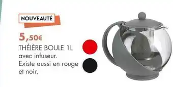 E.Leclerc Théière boule 1l avec infuseur offre