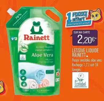 Match Lessive liquide rainett offre