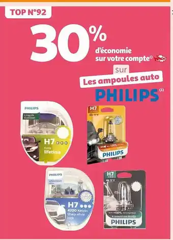 Auchan Les ampoules auto philips offre