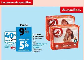 Auchan Culottes auchan baby offre