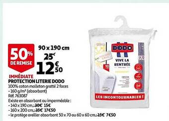 Auchan Protection literie dodo offre